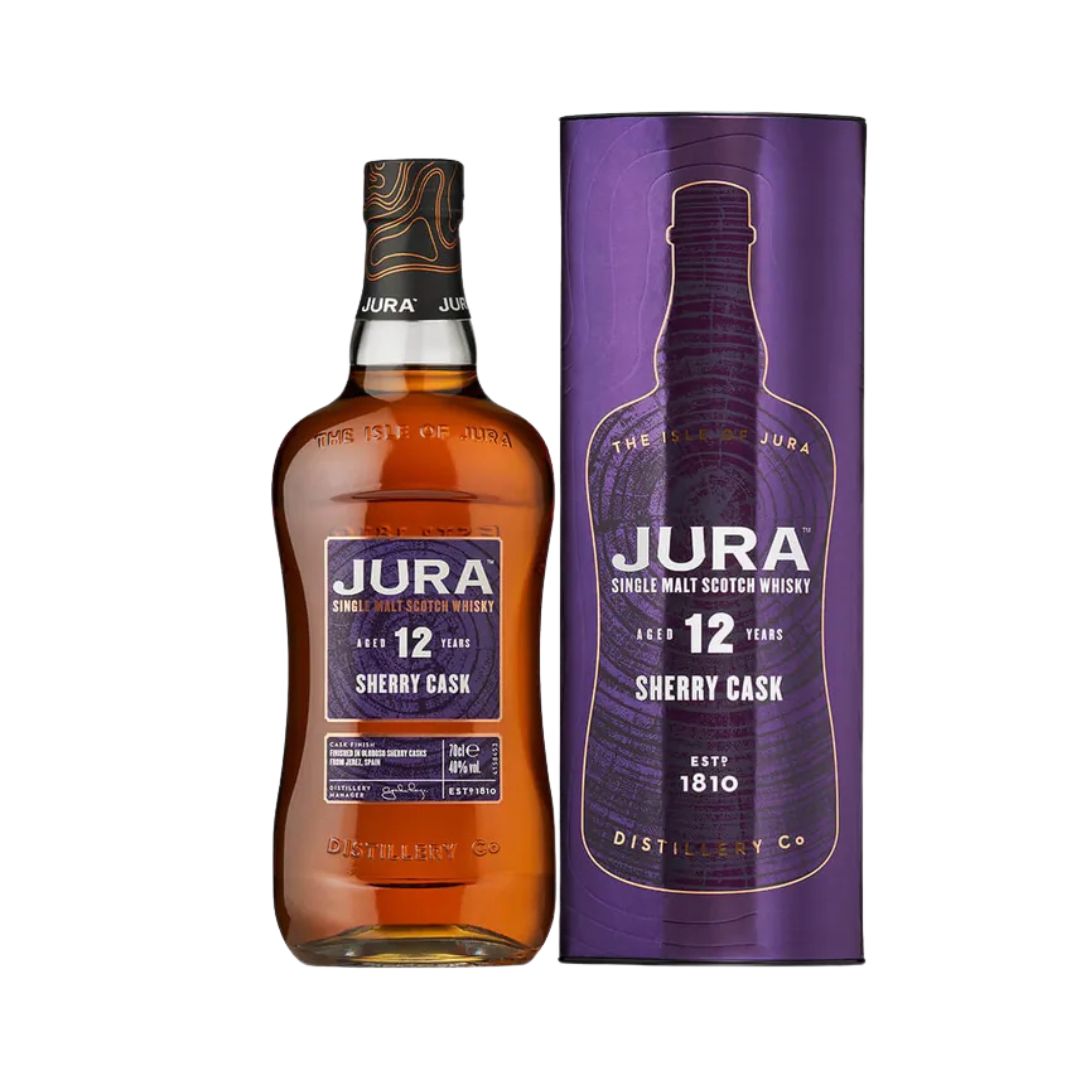 Finished in Oloroso Sherry Casks, this 12 Year Old Whisky from Jura was originally matured in ex-bourbon casks delivering sweet and fruity notes.