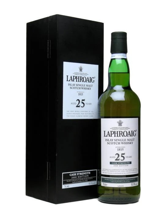 Laphroaig 25 Years Old Cask Strength 2009 Release Scotch Single Malt Whisky