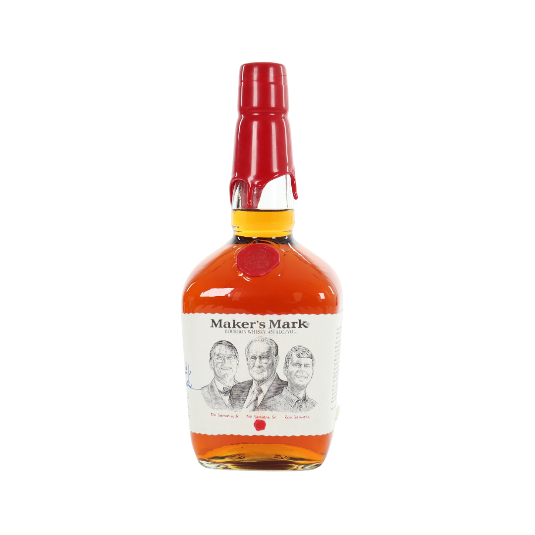 Maker's Mark "Founders Series" Kentucky Straight Bourbon Whiskey 1000L Signed Bottle Bill Samuels Jr & Rob Samuels.