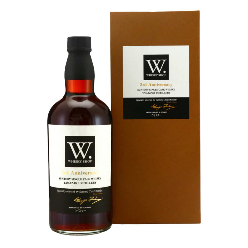 This whisky is a rare bottling of a Single Cask (Cask No: #E070049) exclusively for Suntory's Whisky Shop 3rd Anniversary. Distilled at the Yamazaki Distillery in 2000 and bottled in 2013, this has been selected by Suntory's Chief Blender Shinji Fukuyo. Exclusively matured in a Spanish Oak Sherry Cask with 506 bottles being released.