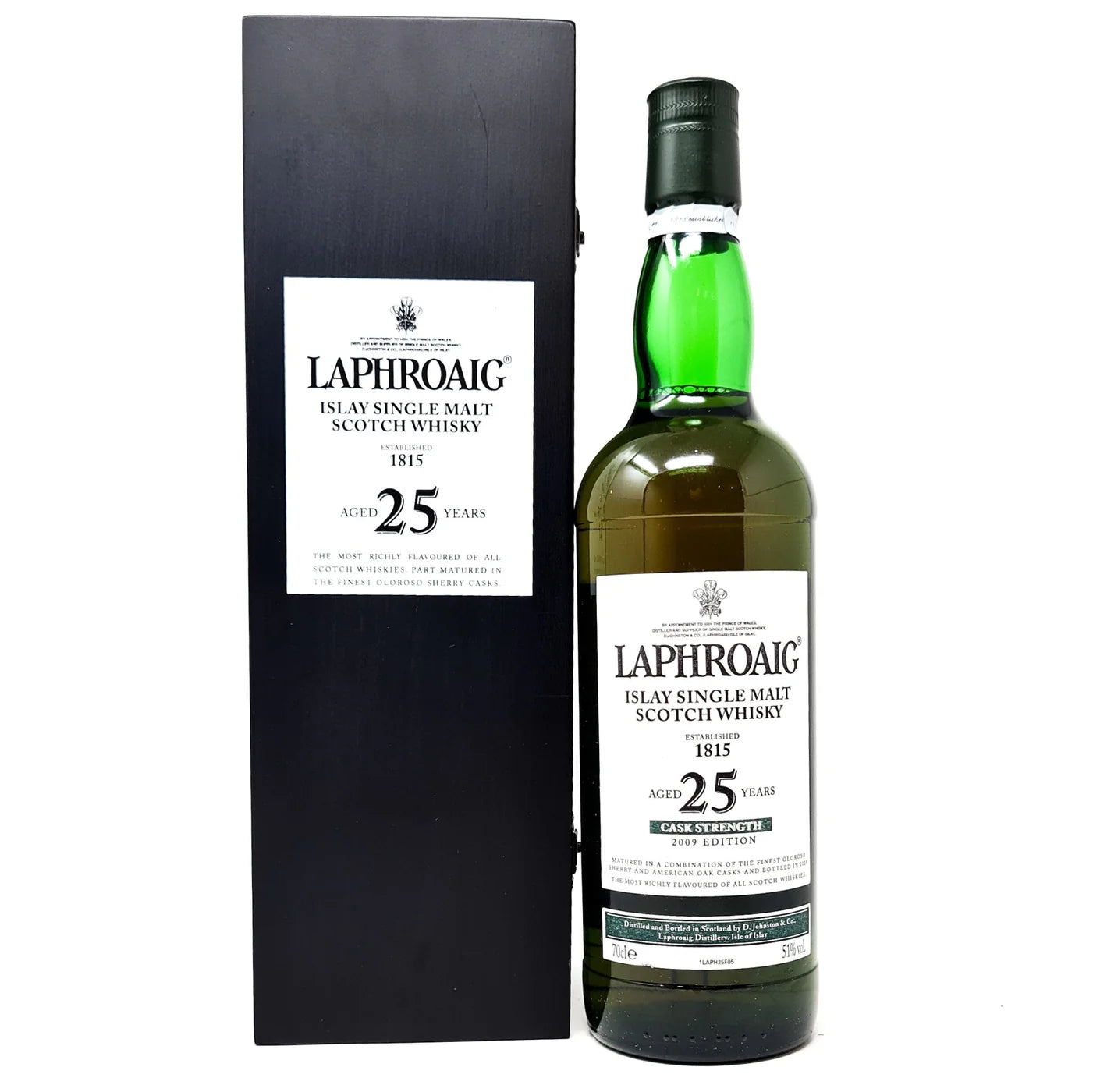 Laphroaig 25 Years Old Cask Strength 2009 Release Scotch Single Malt Whisky