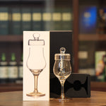 Amber Handmade Whisky Nosing & Tasting Glass G101, This Whisky tasting glass is hand made in Poland and comes in a gift box which is perfect for travelling and minimizes the chances of any damage. Perfect for concentrating the aromas in the whisky and to be able to appreciate the complex flavours. Comes with a lid.