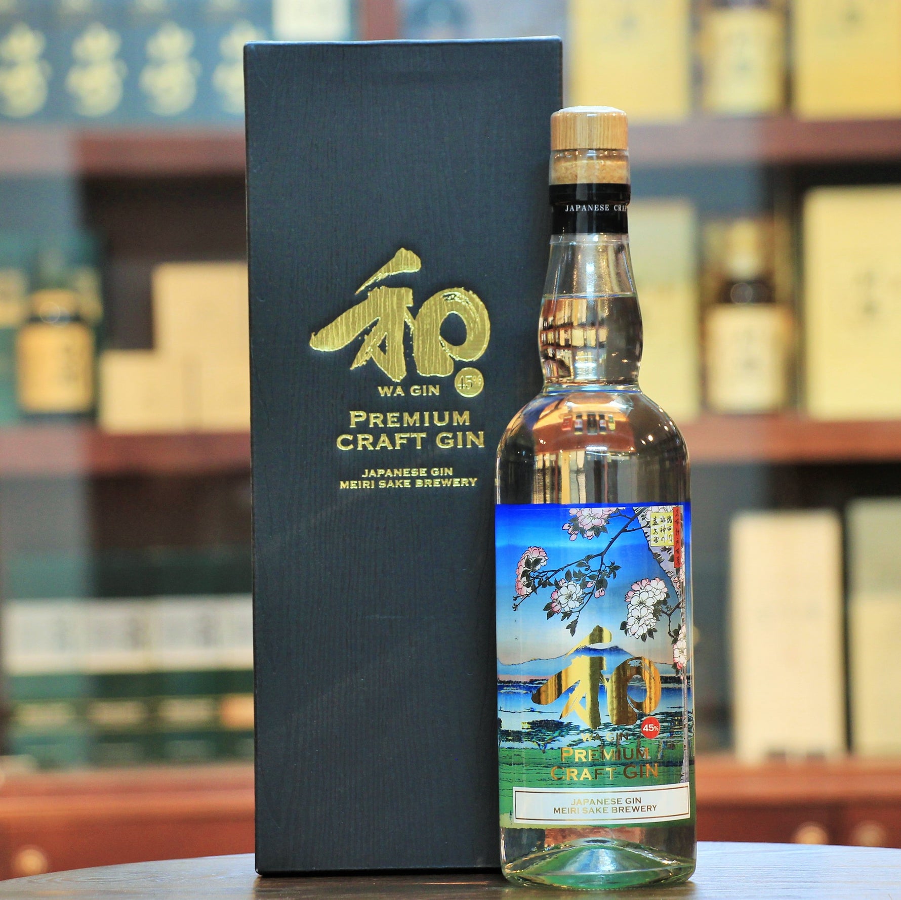 WA Japanese Premium Craft Gin, Meiri Shurui (traditionally a sake brewery), uses 10 year-aged Sake as its base with 7 botanicals such as cinnamon, lemon peel and orange peel along with juniper berries.